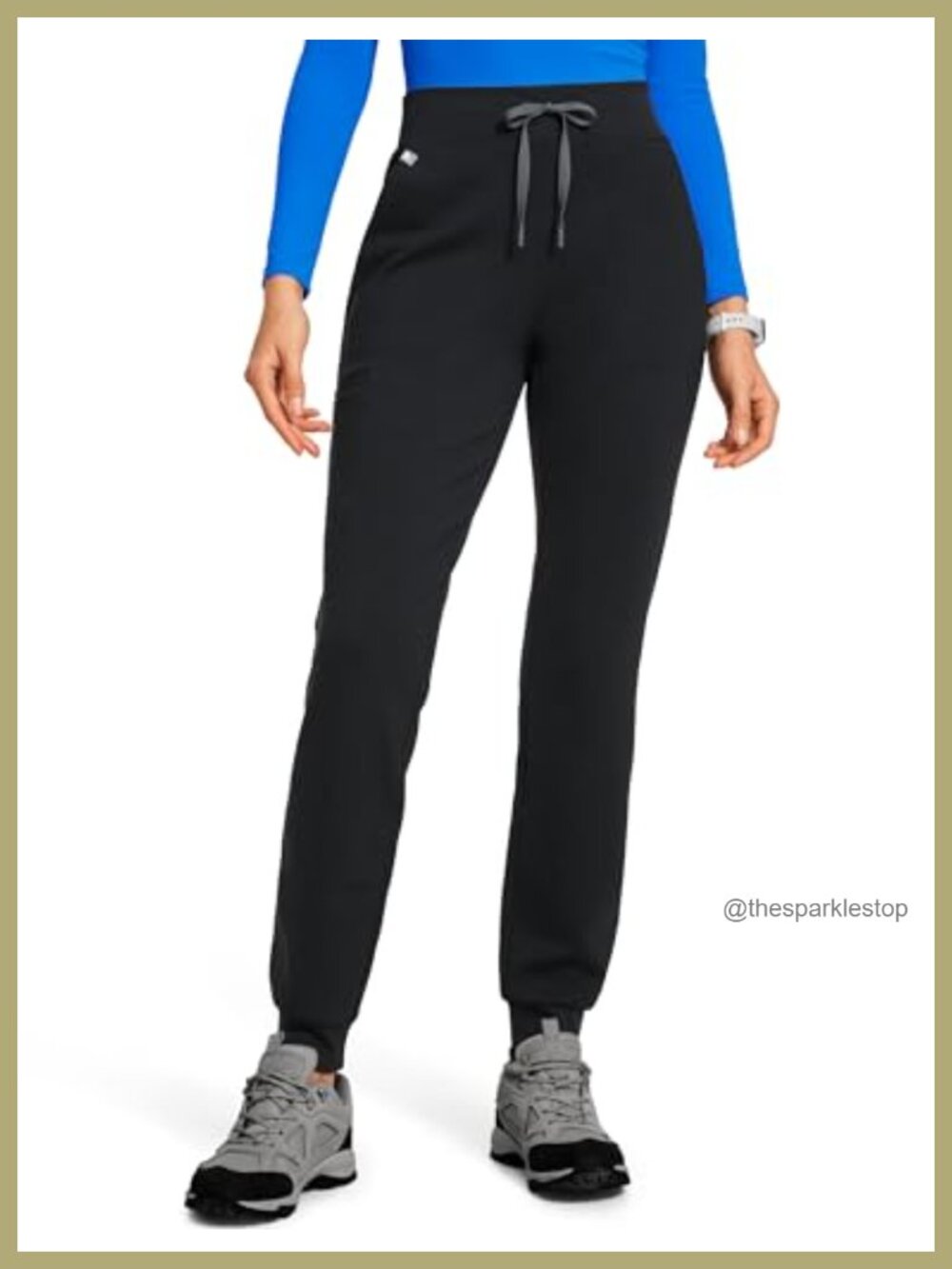 Thick Stretch Knit Scrub Jogger Pants 29" Slim Fit High Rise Medical Workwear